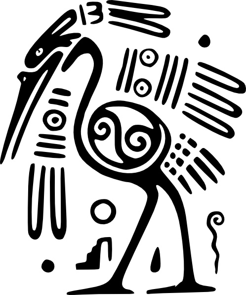498x596 Ancient Mexico Motif Bird Clip Art Free Vector In Open Office