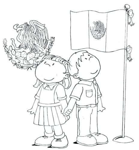 463x500 Coloring Pages Mexico Flag Coloring Page. Free Printable Mexican