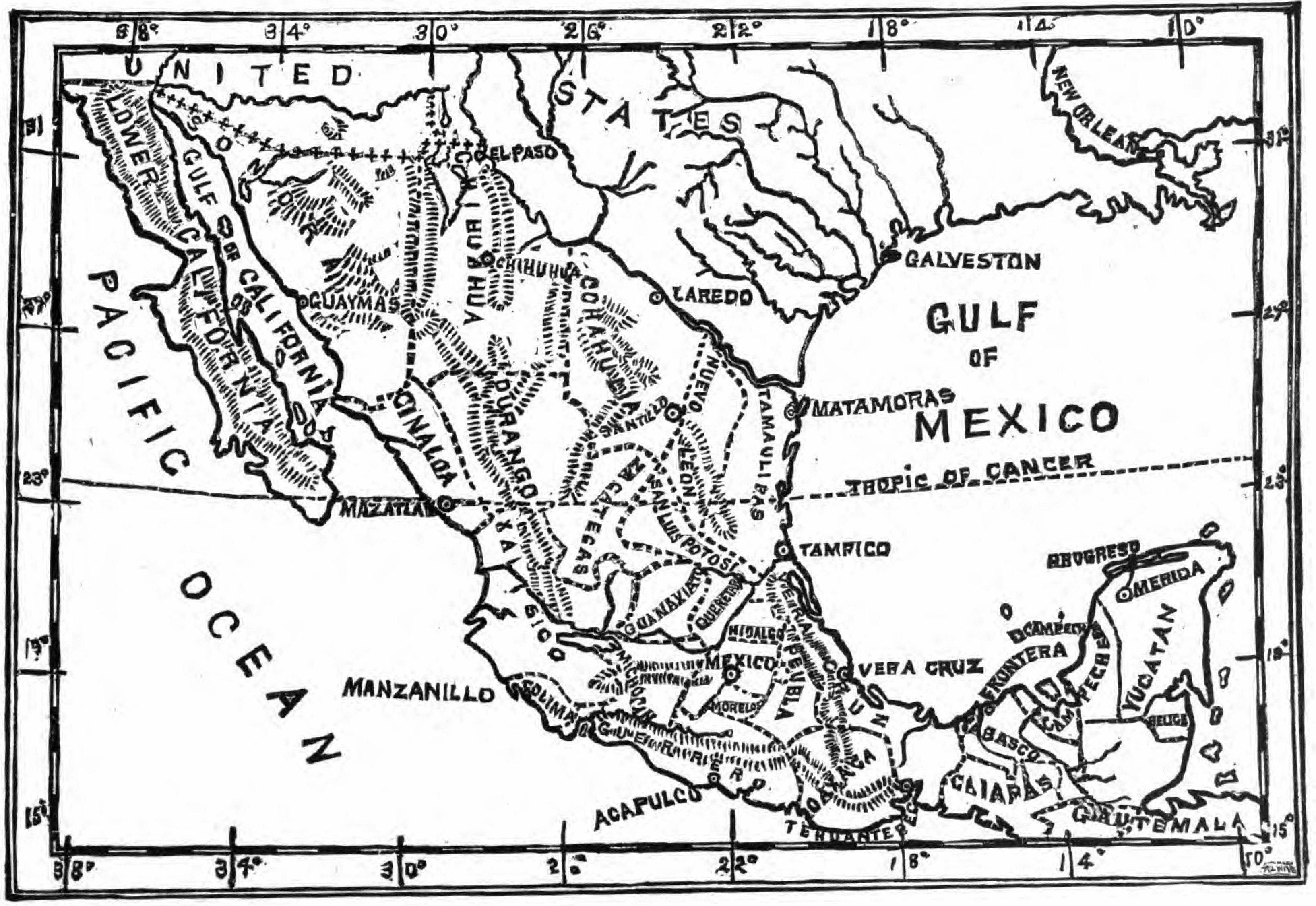 Mexico Map Drawing at GetDrawings | Free download