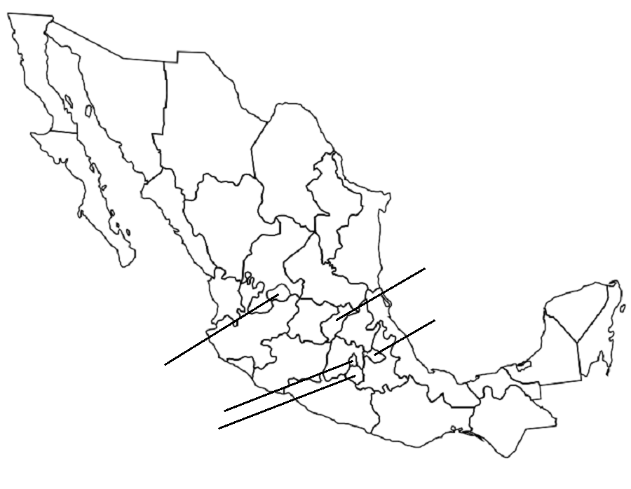 900x698 Mexican States (Map Click) Quiz