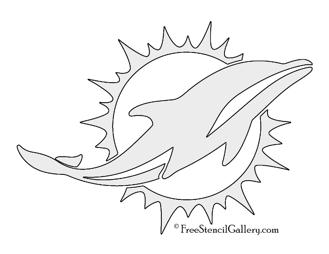 1100x850 Nfl Miami Dolphins Stencil Free Stencil Gallery