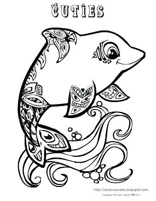 309x400 Coloring Pages Of Dolphins Printable Plus Cute Coloring Pages