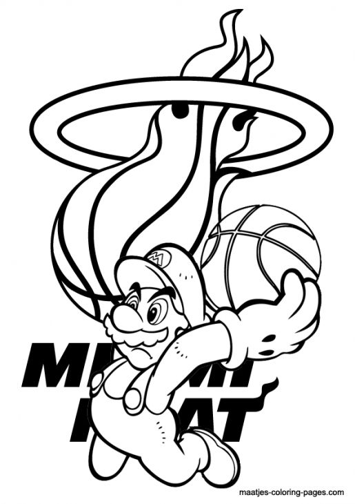 515x730 Breathtaking Miami Heat Coloring Pages 15 About Remodel Line