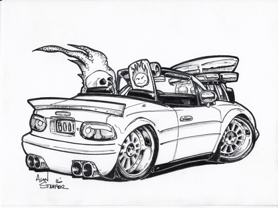 Miata Drawing at GetDrawings.com | Free for personal use Miata Drawing