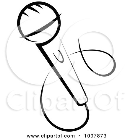 450x470 Clipart Black And White Singers Microphone 2