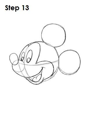 300x388 Draw Mickey Mouse Step 13 Drawing, Stenciling, Painting, Etc