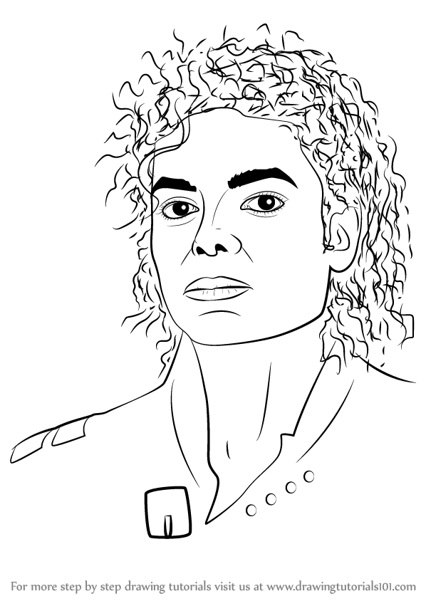 598x844 Learn How To Draw Michael Jackson (Singers) Step By Step Drawing