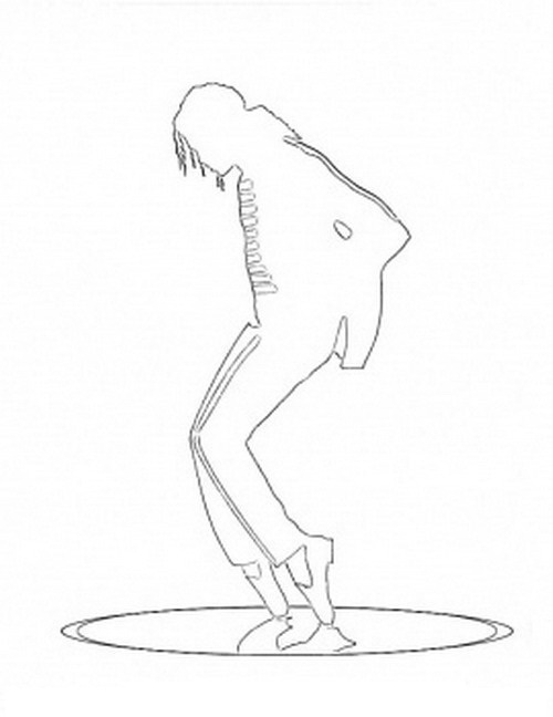 500x648 Shape Of Michael Jackson To Color And Paint Color Area