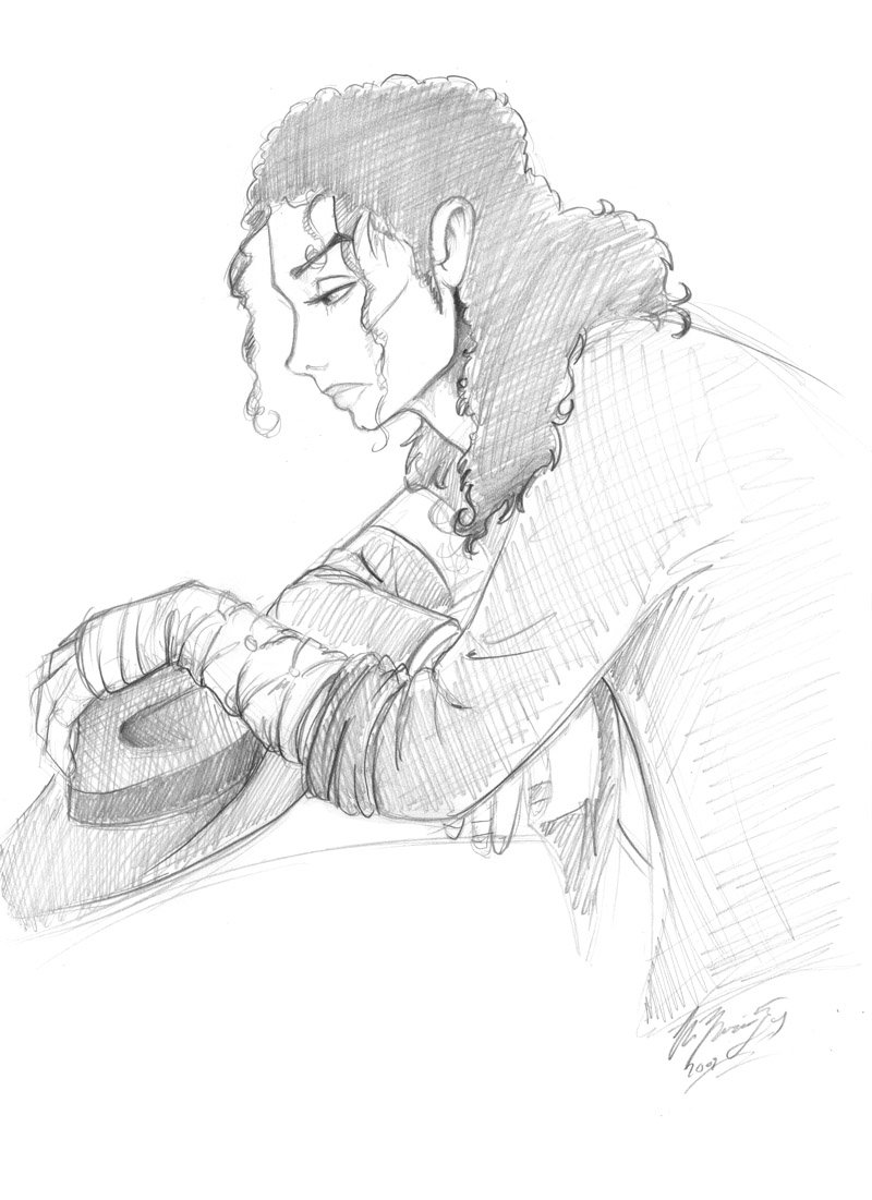 800x1101 Michael Jackson Sketch By Lizardbeth