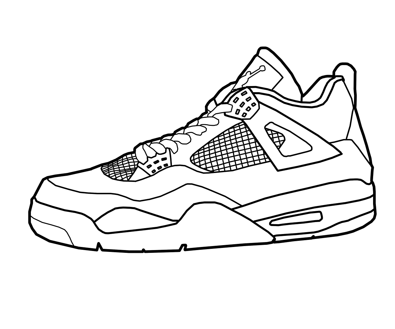 1280x1067 Drawing Jordans Shoes Coloring Pages Triston