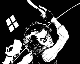 340x270 Halloween Michael Myers Original Ink Drawing