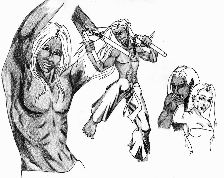 900x715 Drow Michelangelo By Warriorngoddess