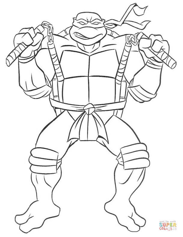 609x786 Michelangelo Ninja Turtle Coloring Page Free Printable Coloring