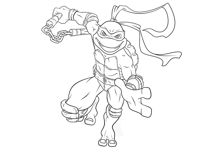 720x480 Ninja Turtle Michelangelo Coloring Pages