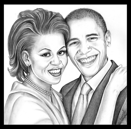 500x492 Barack And Michelle Obama