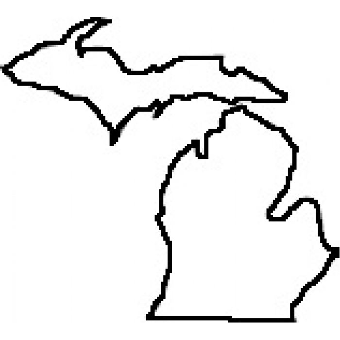 700x700 Drawing Of The States Of Michigan