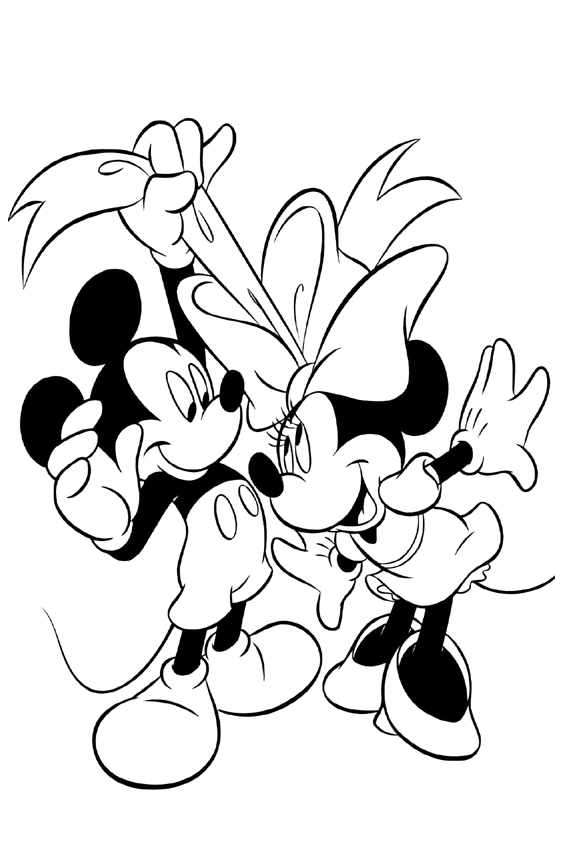 567x850 Mickey And Minnie Mouse Coloring Pages For You To Color