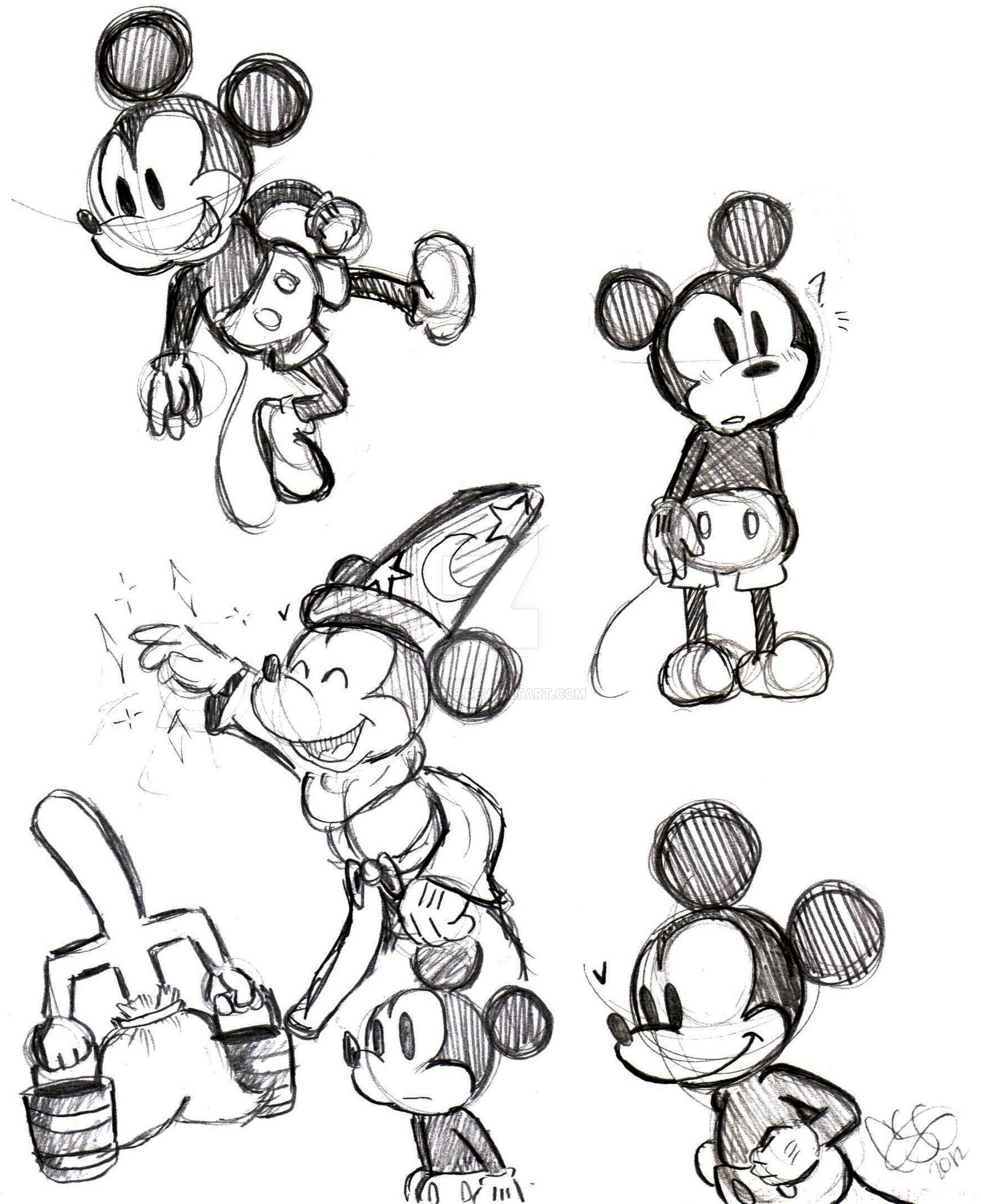 1600x1964 Mickey Drawings By Celebi9