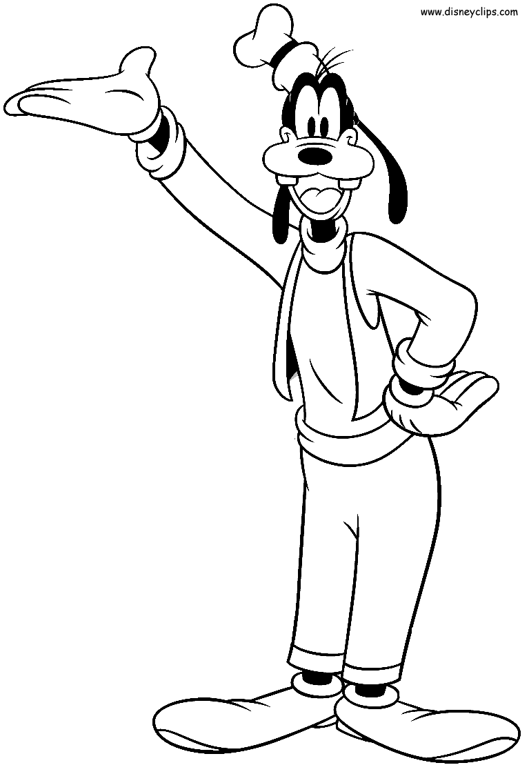 767x1122 Mickey Mouse And Goofy Coloring Page