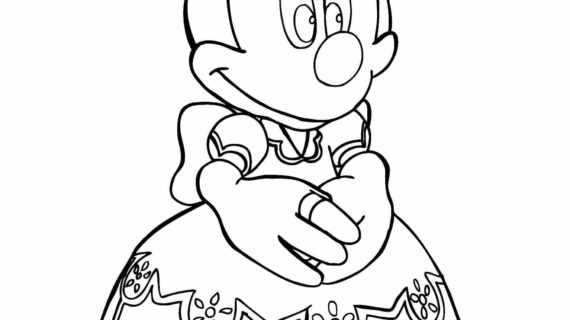 570x320 Mickey Mouse Outline Drawing Mickey Mouse