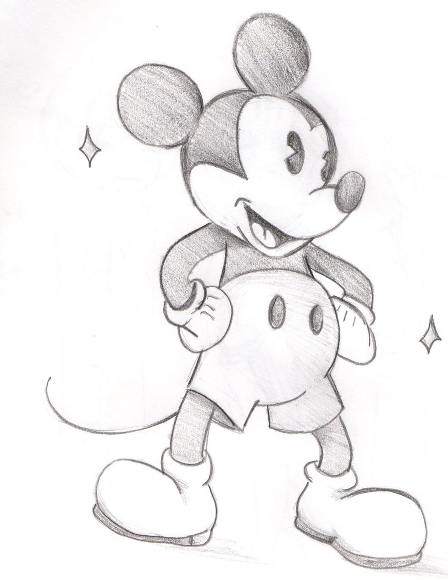 900x1165 Mickey Mouse Realistic Sketch Pencil Sketches Of Mickey And Minnie