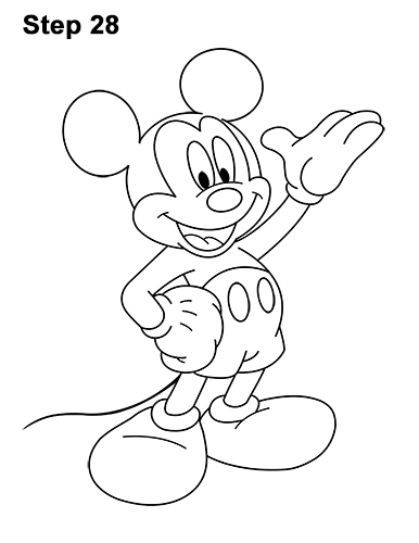 386x500 How To Draw Mickey Mouse (Full Body)