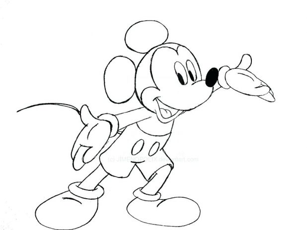618x464 Mickey Mouse Outline Printable Images Vector Mickey Mouse Outline