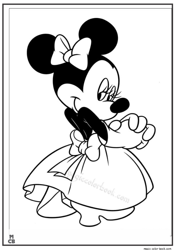 685x975 Minnie Mickey Mouse Coloring Page
