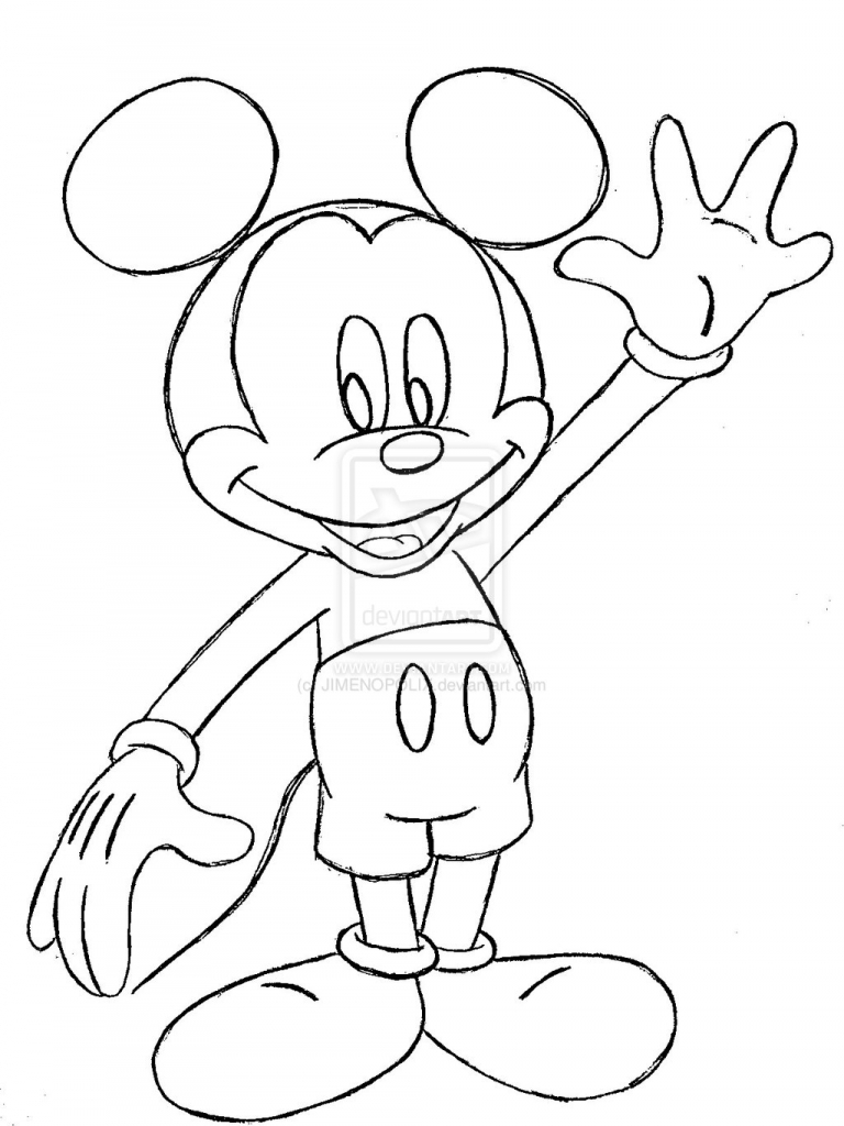 768x1024 Cartoon Drawings Mickey Mouse How To Draw Mickey Mouse Cute + Easy