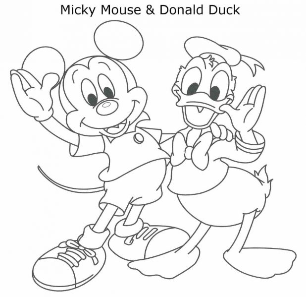 618x599 Coloring Pages Surprising Mickey Mouse Outline Drawing. Coloring