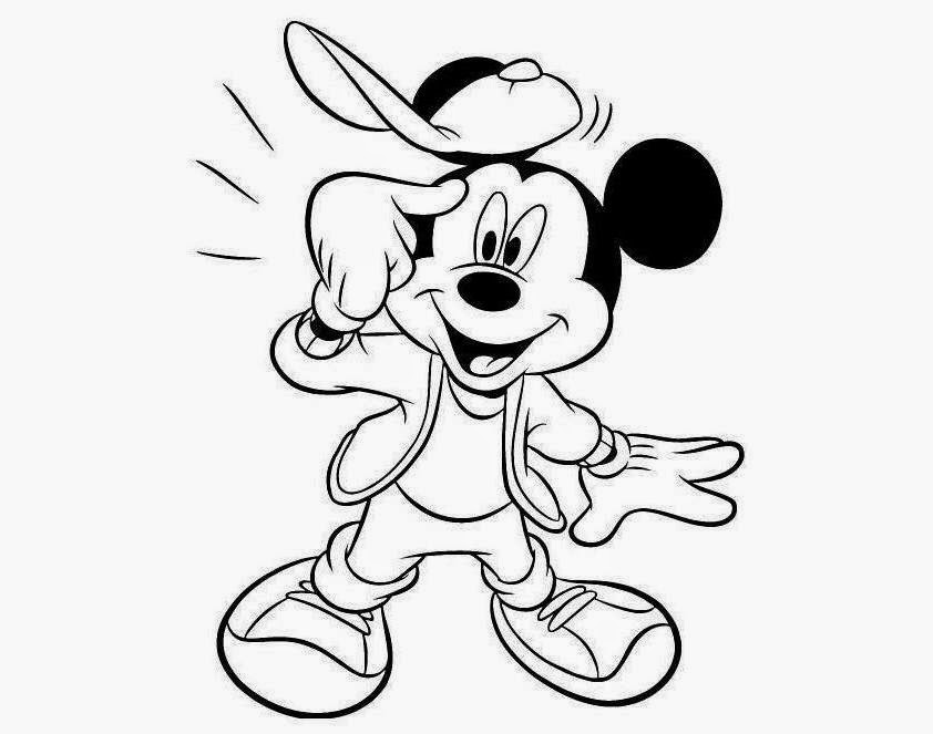 842x663 Disney Cartoon Best Mickey Mouse For Kid Coloring Drawing Free