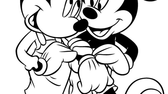 570x320 Minnie And Mickey Mouse Drawing Minnie And Mickey Mouse Kissing