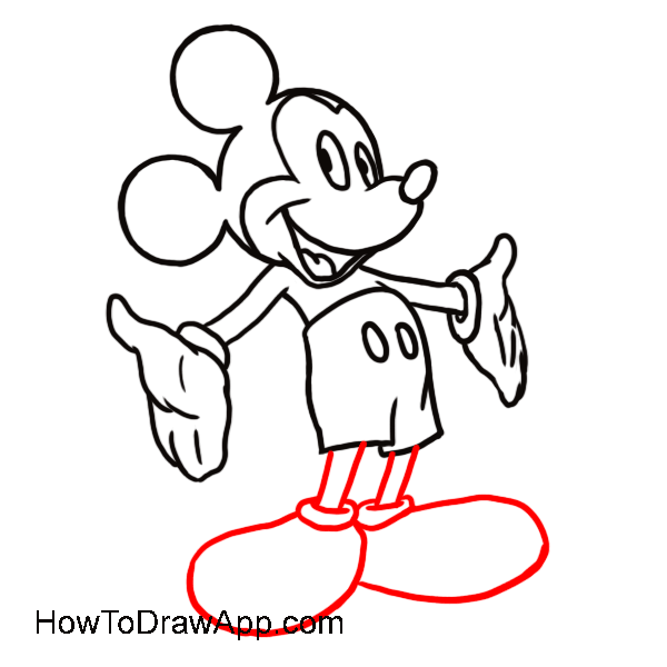 600x600 Outline Of Mickey Mouse