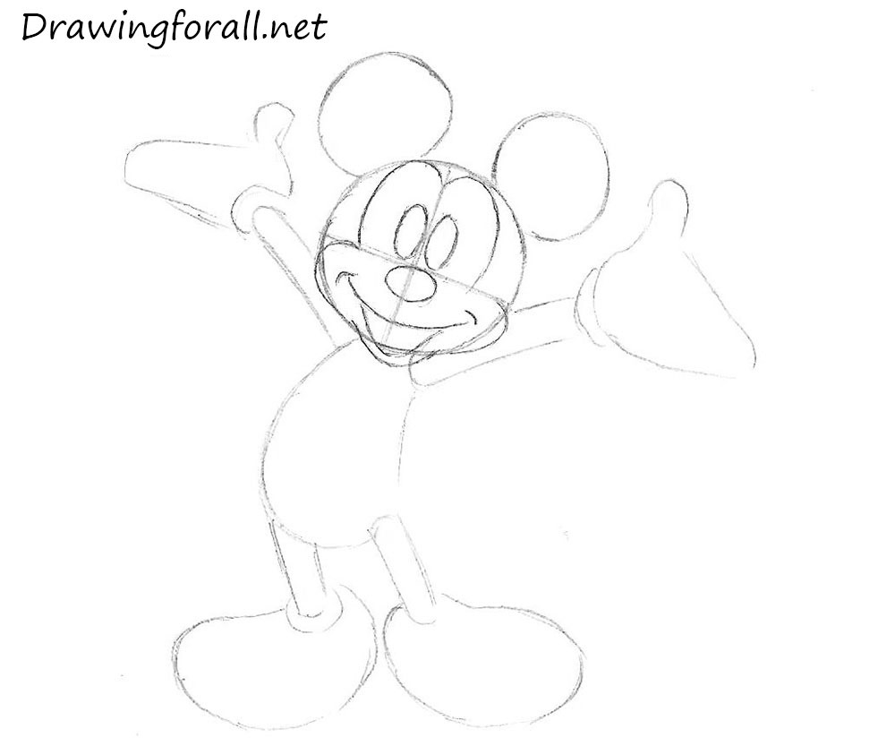 1000x833 How To Draw Mickey Mouse Face Step By Step Easy