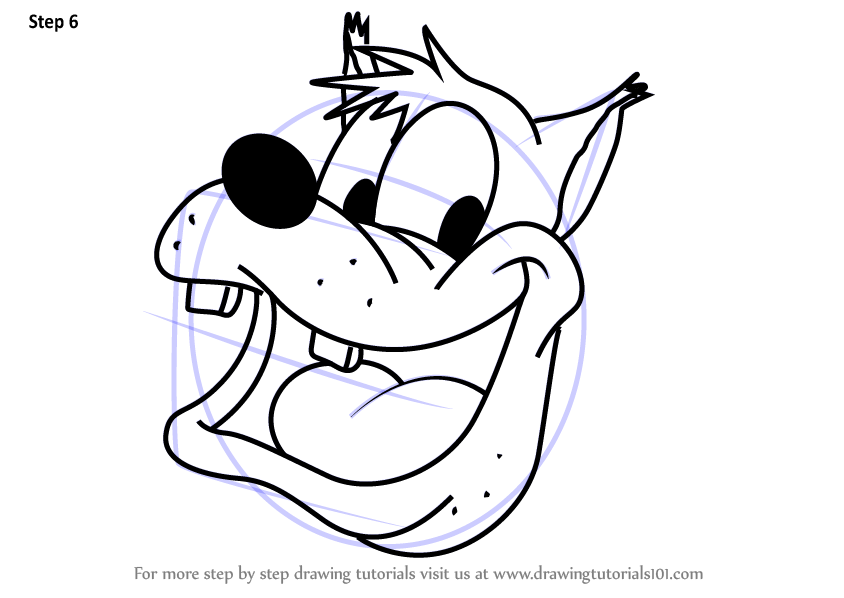 844x598 Learn How To Draw Pete Face From Mickey Mouse Clubhouse (Mickey