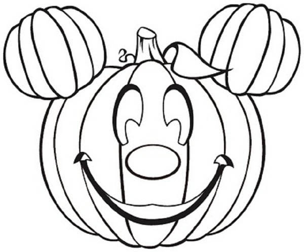 600x499 Pumpkins Mickey Mouse Pumpkins Coloring Page