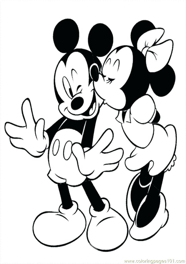 723x1024 Mickey Mouse Valentine Coloring Pages Mickey And Minnie Mouse