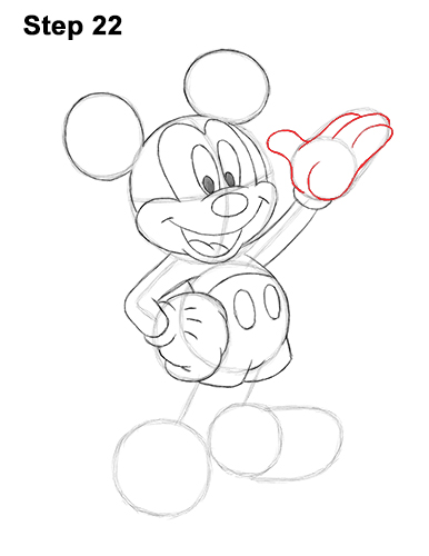 386x500 How To Draw Mickey Mouse (Full Body)