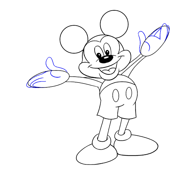 678x600 How To Draw Mickey Mouse Easy Drawing Guides