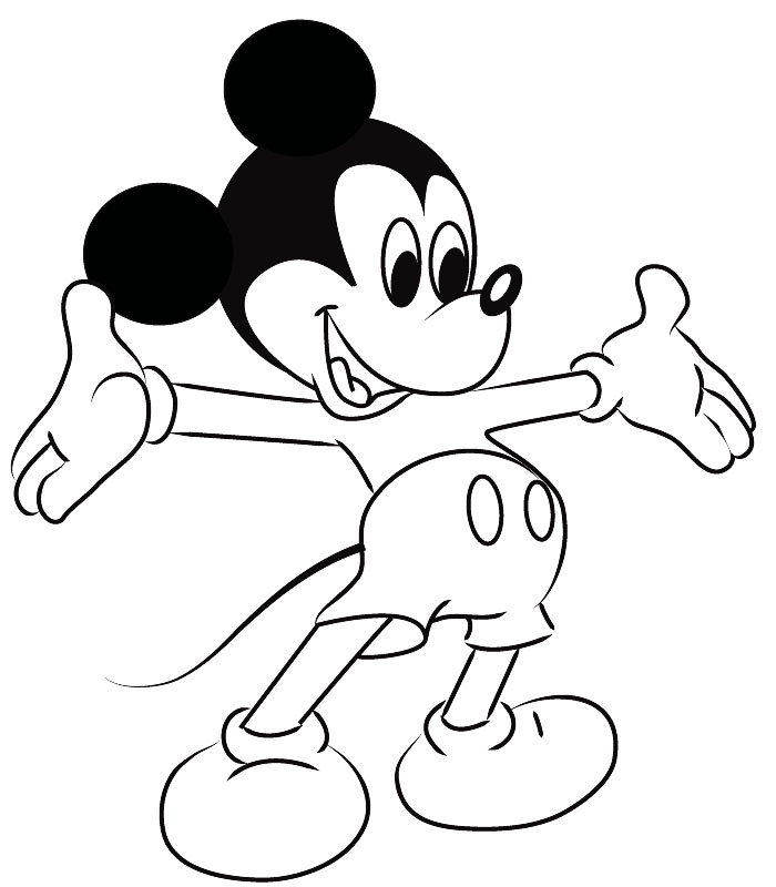 700x800 Coloring Mickey Mouse