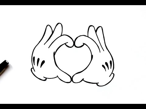 480x360 Dessin Mains De Mickey En Coeur
