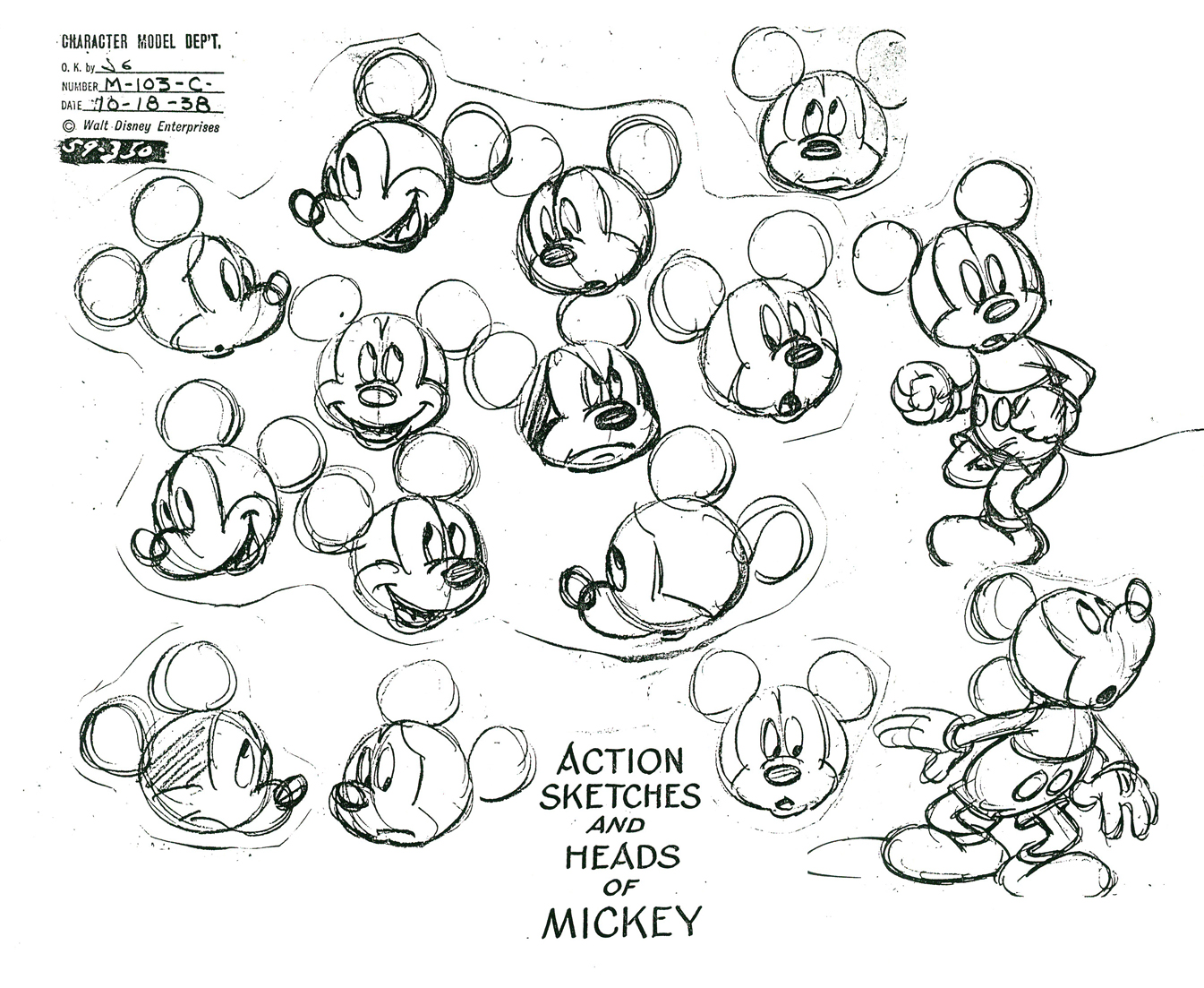 1345x1103 The Illusion Of Life Mickey Mouse Sketches
