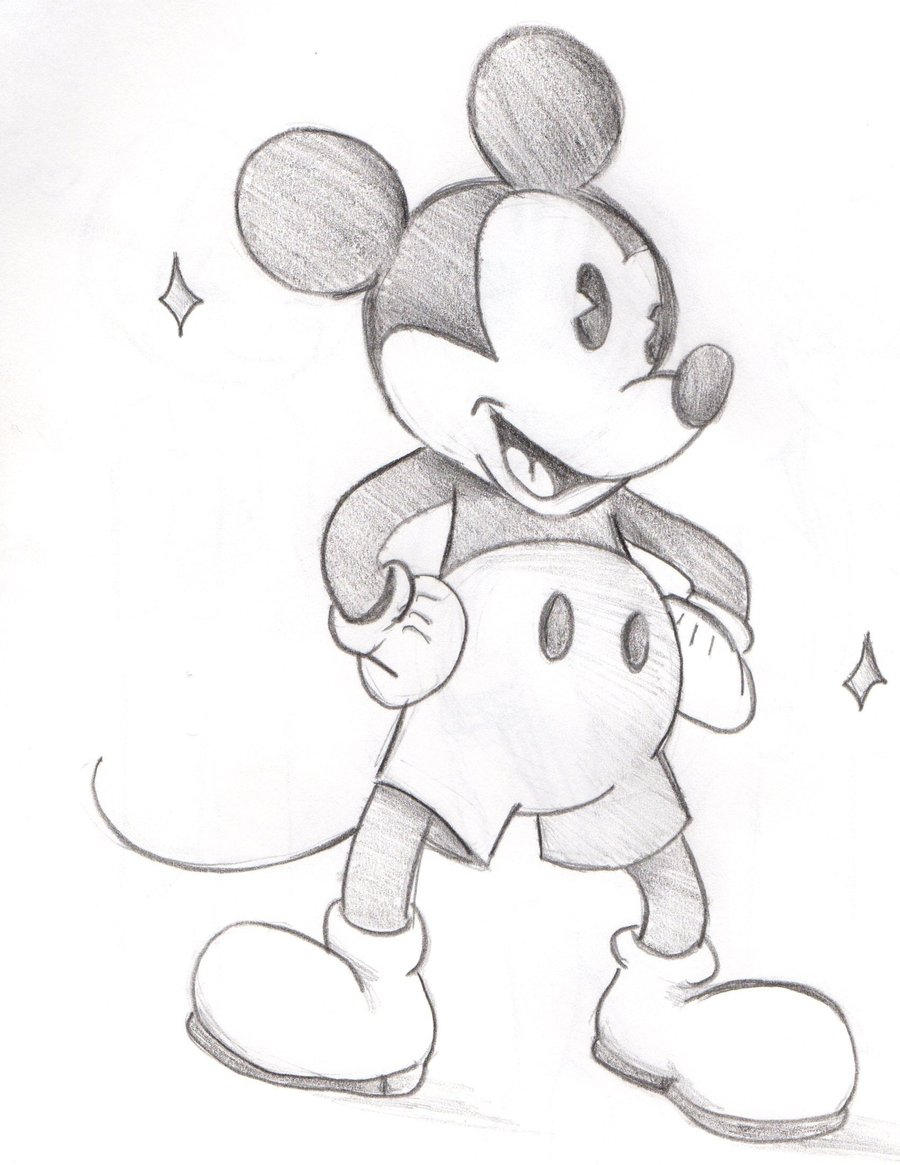 900x1165 Mickey Mouse Sketch Drawings