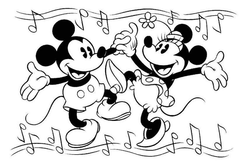 850x567 Mickey And Minnie Mouse Coloring Pages For You To Color