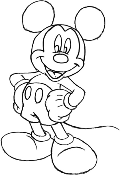 428x614 Drawn Mouse Line Drawing
