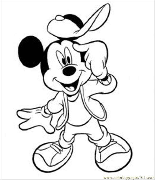 650x757 Mickey Mouse14 Coloring Page