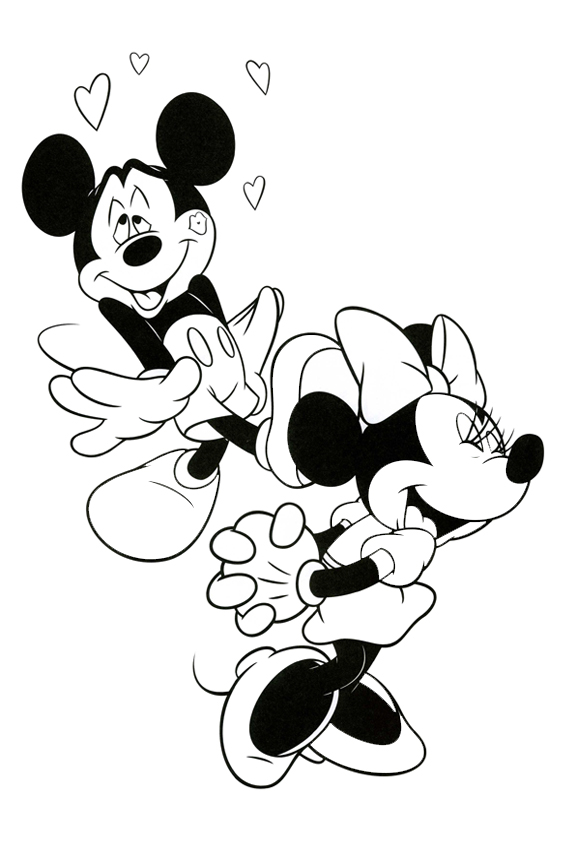 567x850 Mickey And Minnie Mouse Coloring Pages For You To Color