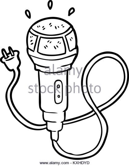 418x540 Freehand Drawn Cartoon Microphone Stock Photos Amp Freehand Drawn