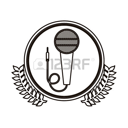 450x450 965 Microphone Contour Icon Cliparts, Stock Vector And Royalty