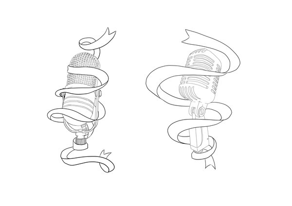 600x424 Old Style Mic Tattoos By Jiang Ryudo